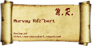 Murvay Róbert névjegykártya